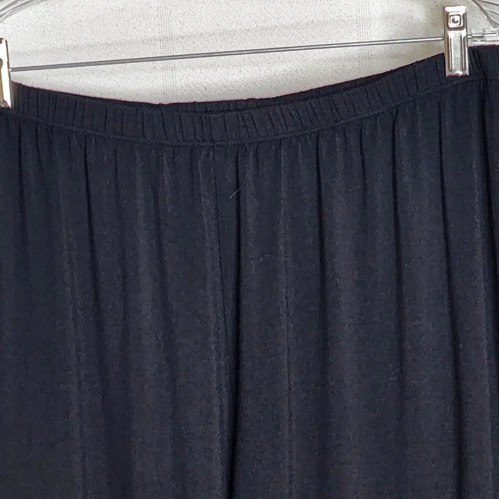 Comfy U.S.A. Black Modal Span Elastic Waist Casual Wide Leg Lounge Pants Size L - Picture 3 of 16